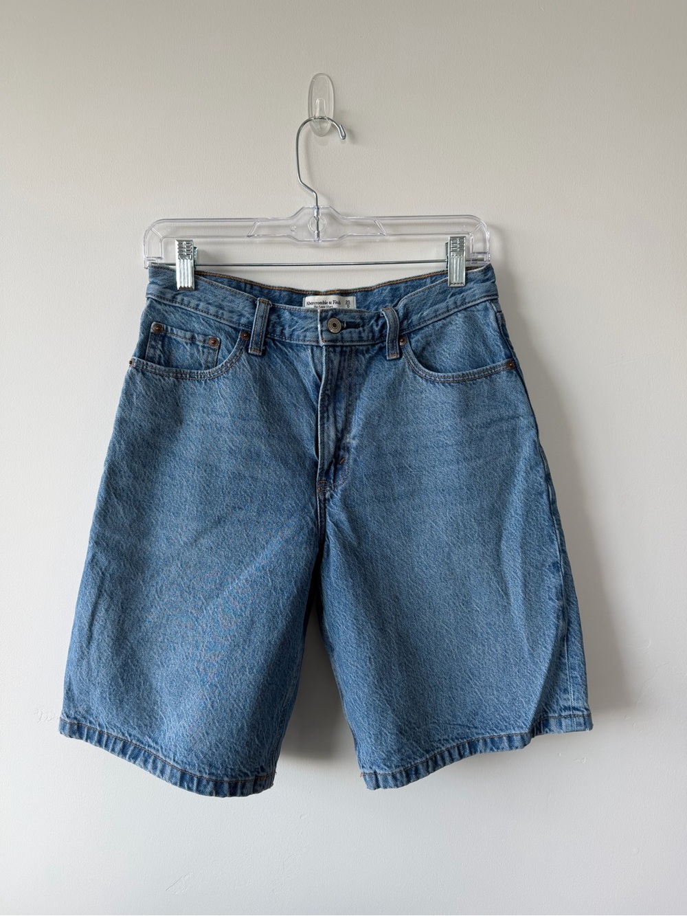Abercrombie The Loose Short Mid Rise Denim Shorts Size 25/0